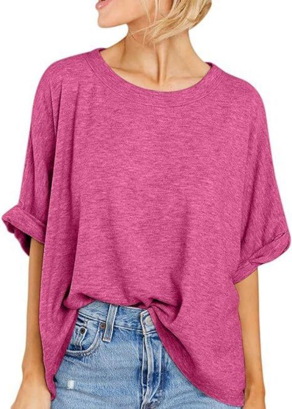 Women's plus-size casual short-sleeved loose T-shirt top