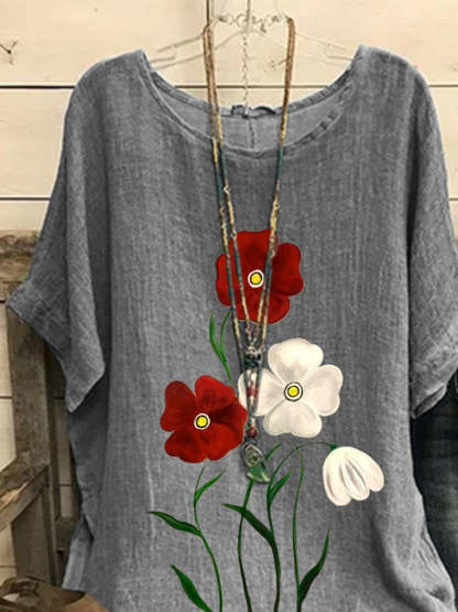 Women's Flowers Casual Top