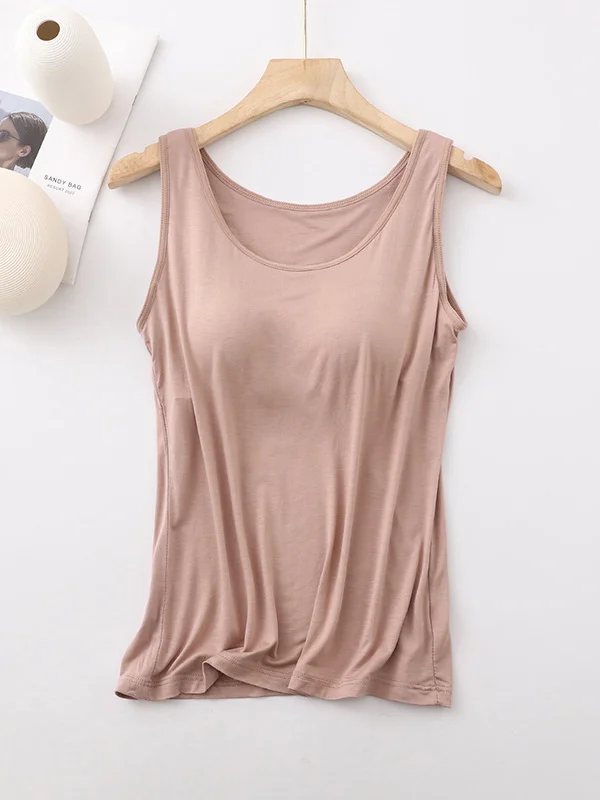 Casual Crew Neck Loose Tank Top