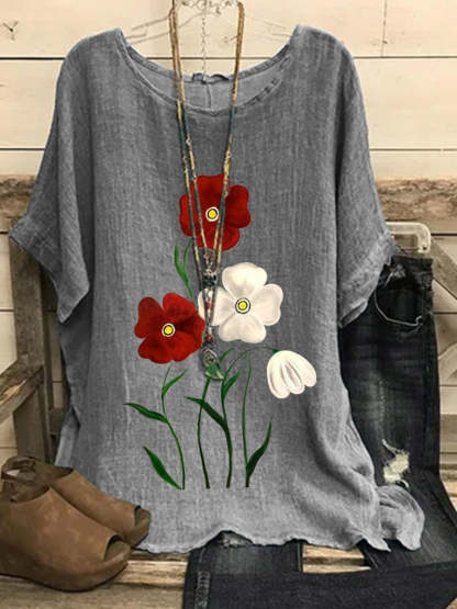 Women's Flowers Casual Top
