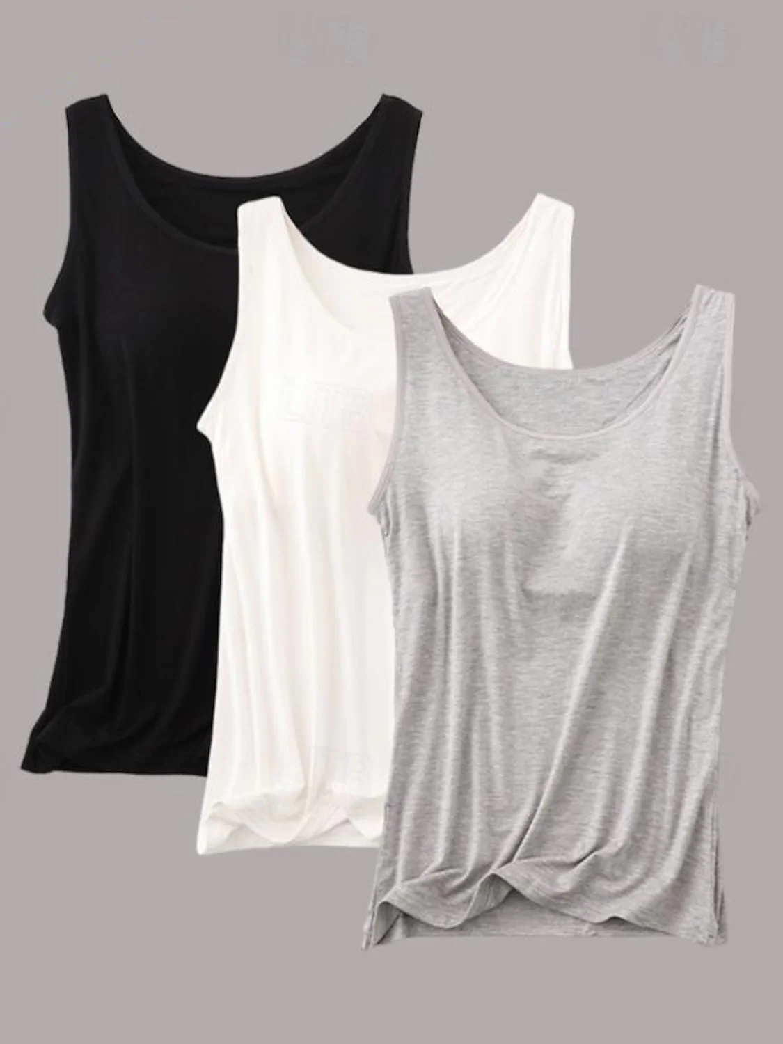 Casual Crew Neck Loose Tank Top