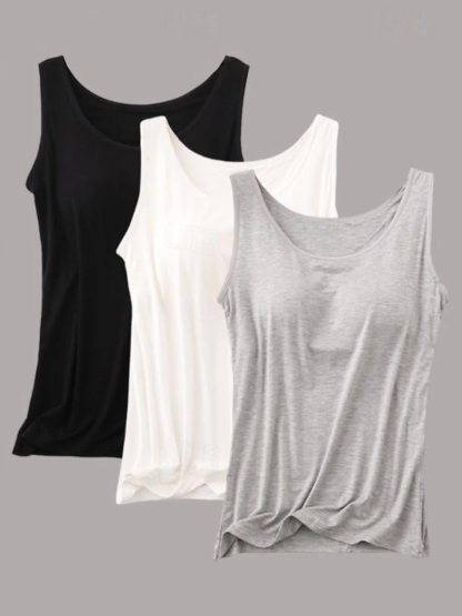 Casual Crew Neck Loose Tank Top