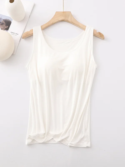 Casual Crew Neck Loose Tank Top