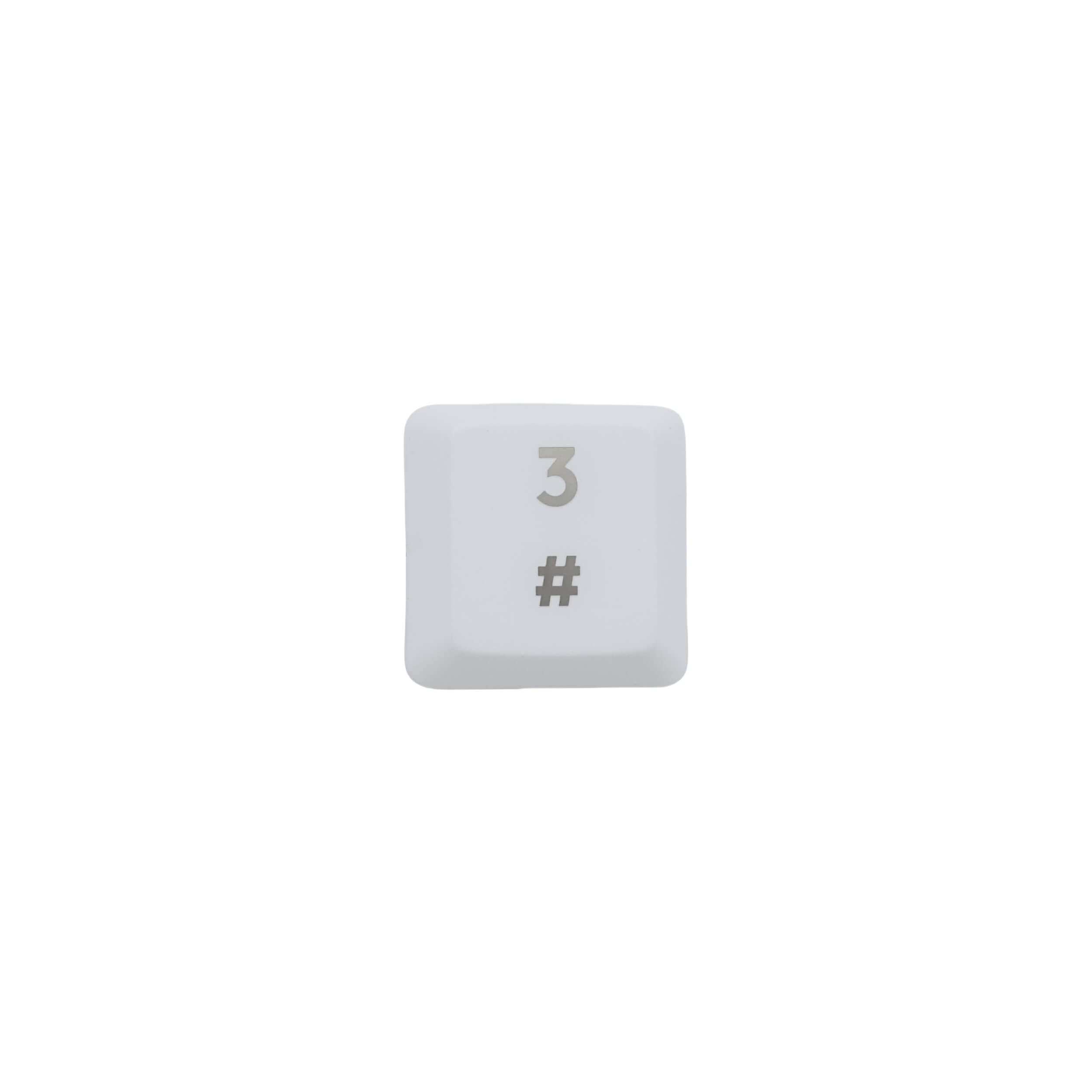 KeycapGuru "3 / #" Replacement Keycap for Logitech G915 / G913 / G815 / G813 Low Profile Mechanical Keyboards, White
