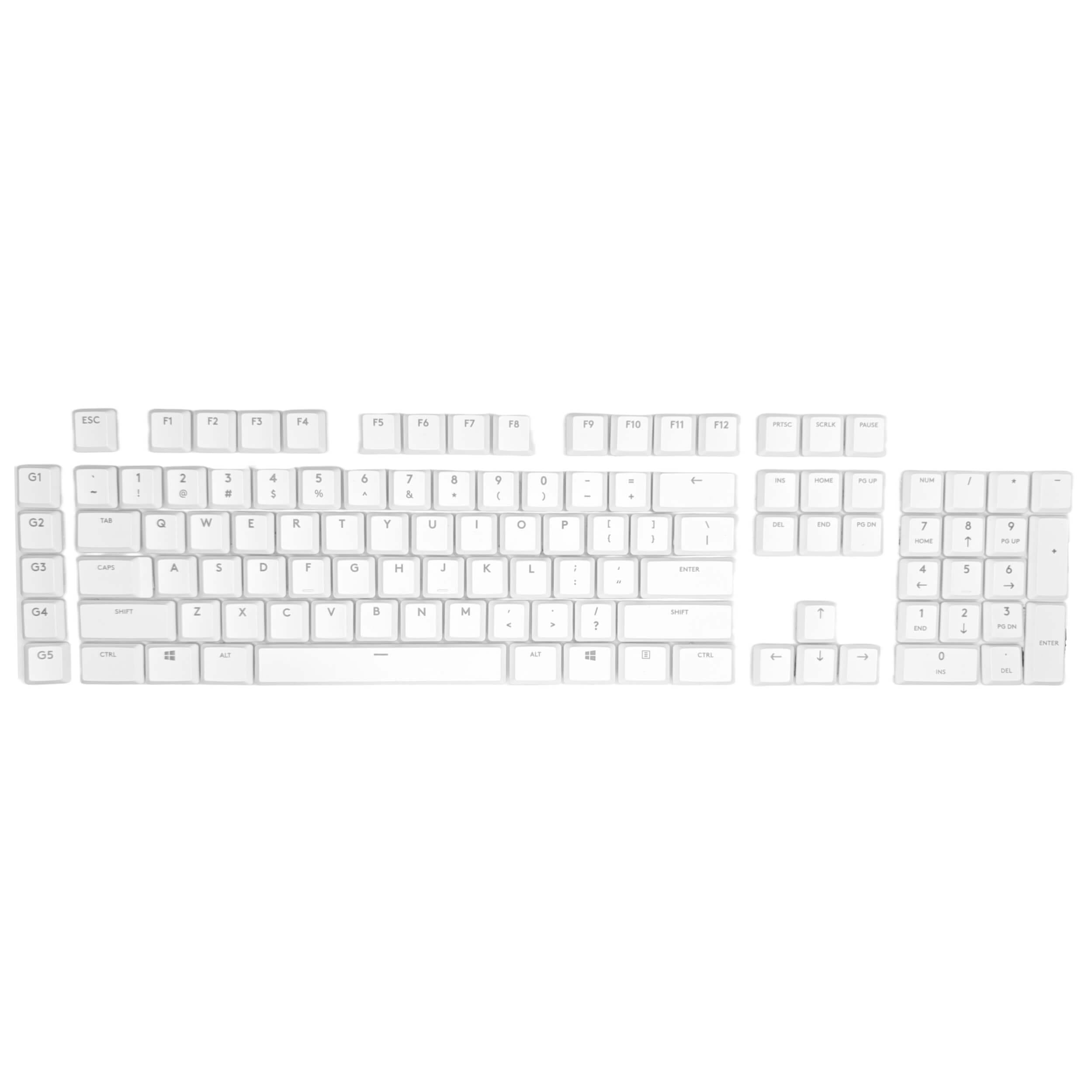 Logitech G915 / G815 / G913 / G813 Keycaps, Original, English (US), Full Size, White