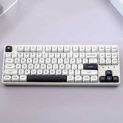 KeycapGuru Black & White MOA Keycap Set - PBT, 126 Keys