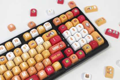 KeycapGuru Cute Panda MOA Keycap Set - PBT, 135 Keys