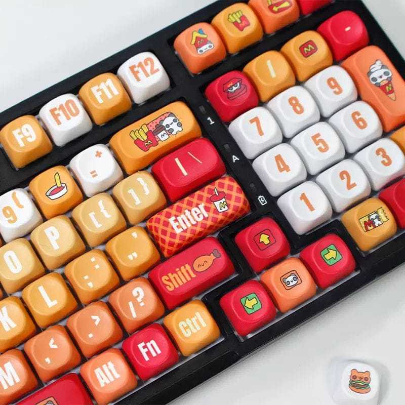 KeycapGuru Cute Panda MOA Keycap Set - PBT, 135 Keys
