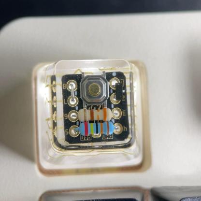 KeycapGuru Circuit Board Translucent Resin Artisan Keycap - Black, OEM R4, 1U