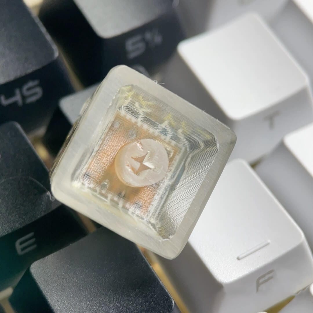 KeycapGuru Circuit Board Translucent Resin Artisan Keycap - Black, OEM R4, 1U