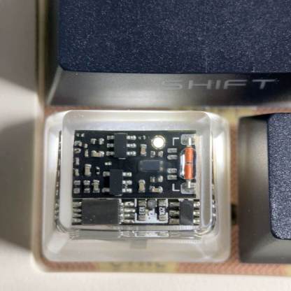 KeycapGuru Circuit Board Translucent Resin Artisan Keycap - Black, OEM R1, 1.25U