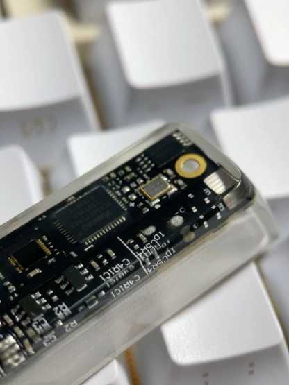 KeycapGuru Circuit Board Translucent Resin Artisan Keycap - Black, OEM R1, 2.75U