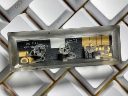 KeycapGuru Circuit Board Translucent Resin Artisan Keycap - Black, OEM R1, 2.75U