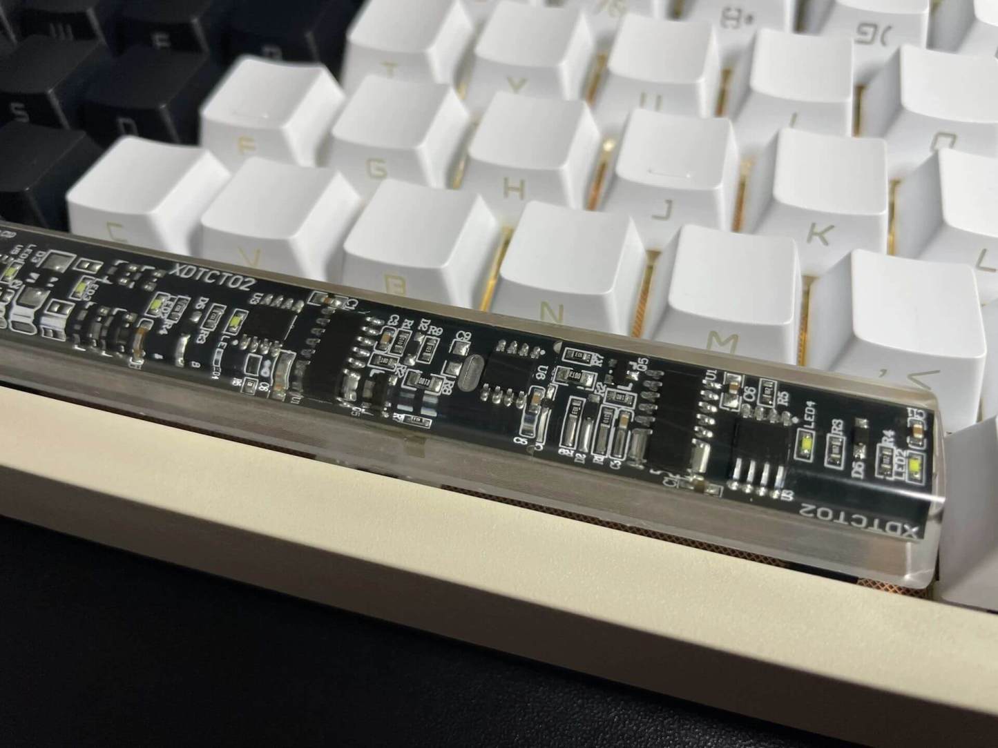 KeycapGuru Circuit Board Translucent Resin Artisan Keycap - Black, OEM R1, 6.25U