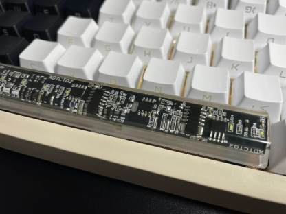 KeycapGuru Circuit Board Translucent Resin Artisan Keycap - Black, OEM R1, 6.25U