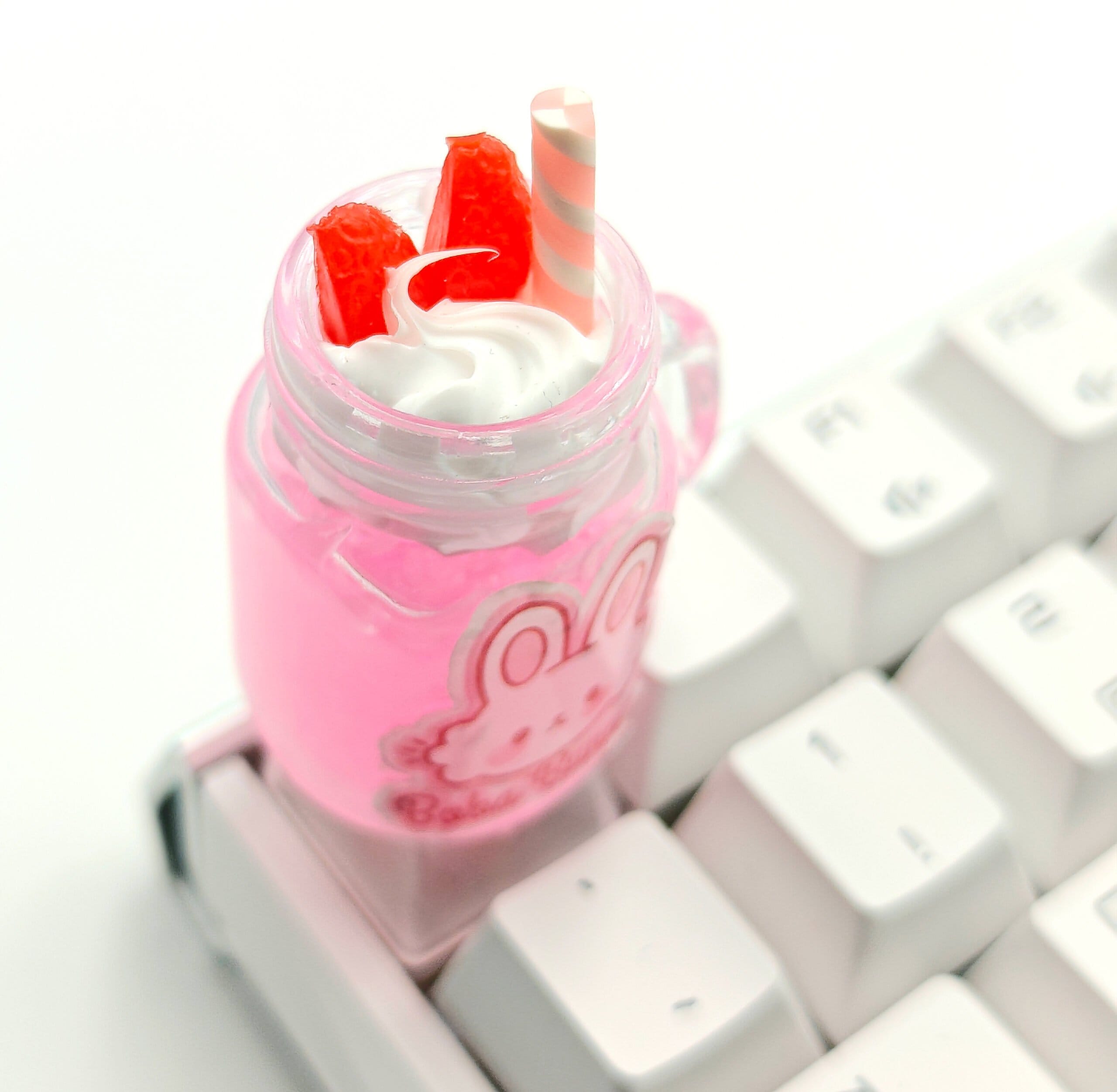 KeycapGuru Ice Cream Drink with Mason Jar Artisan Keycap