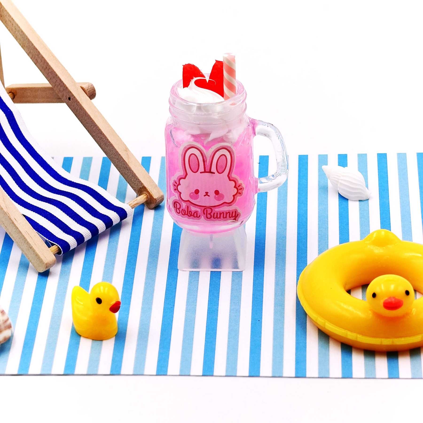 KeycapGuru Ice Cream Drink with Mason Jar Artisan Keycap