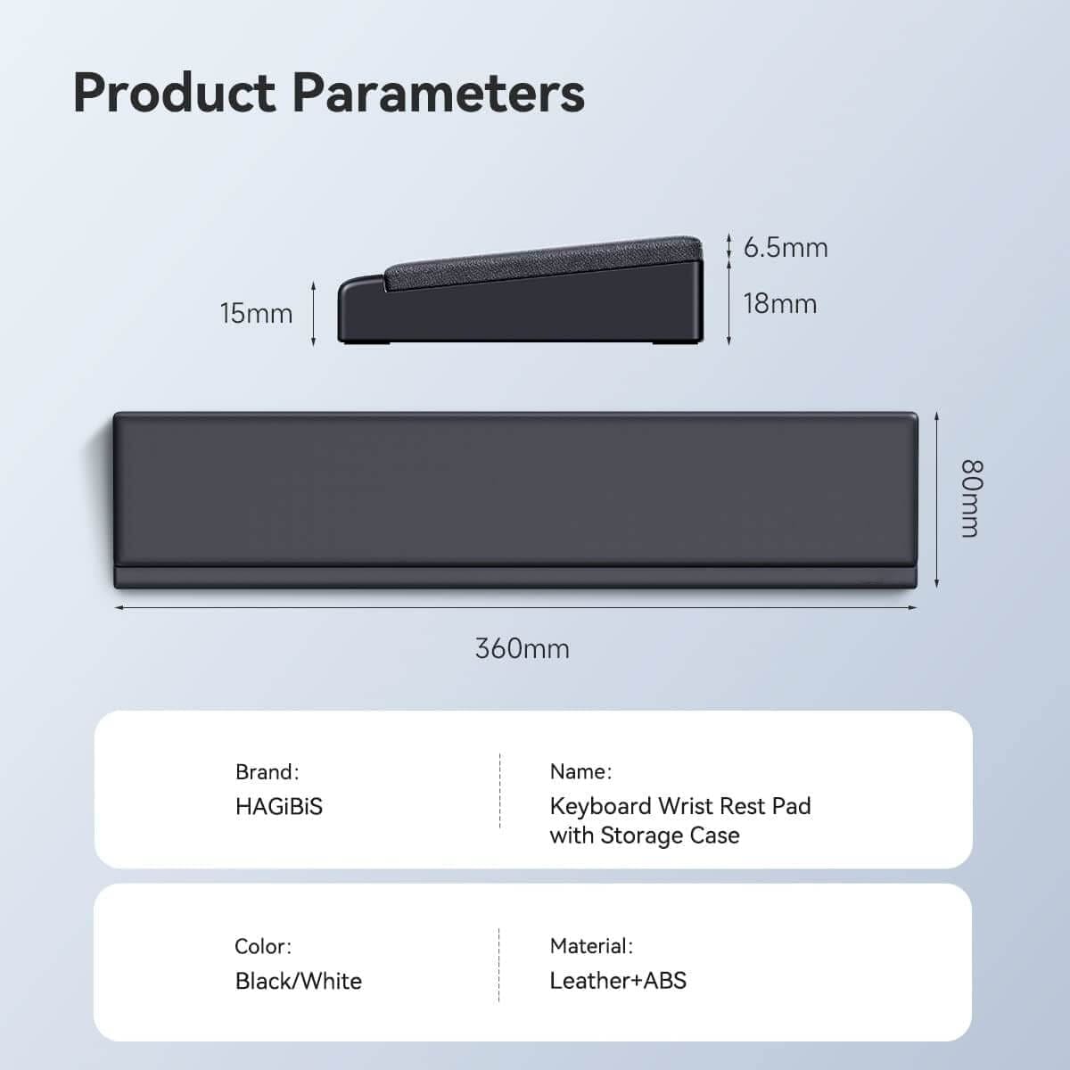 KeycapGuru Keyboard Wrist Rest with Storage Space