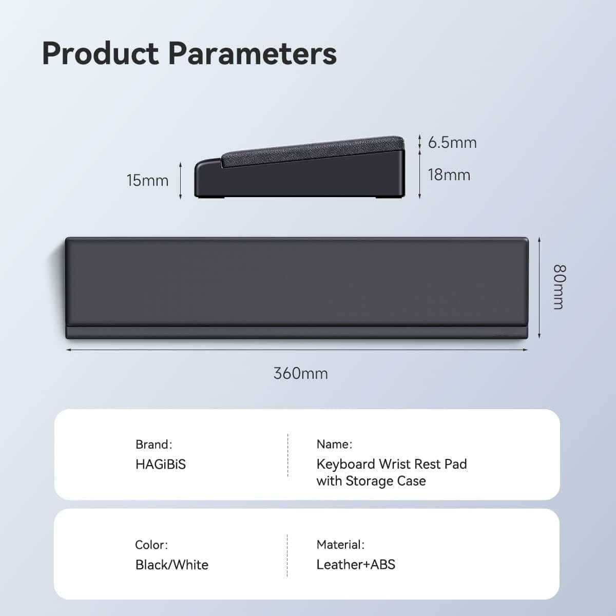KeycapGuru Keyboard Wrist Rest with Storage Space