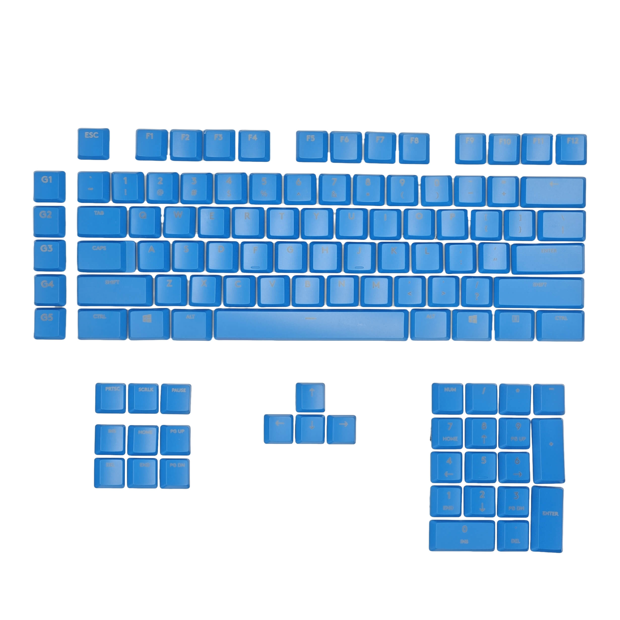 KeycapGuru Logitech G915 / G913 / G815 / G813 Low Profile Mechanical Keyboards Replacement Keycap Set, Full Size, Blue