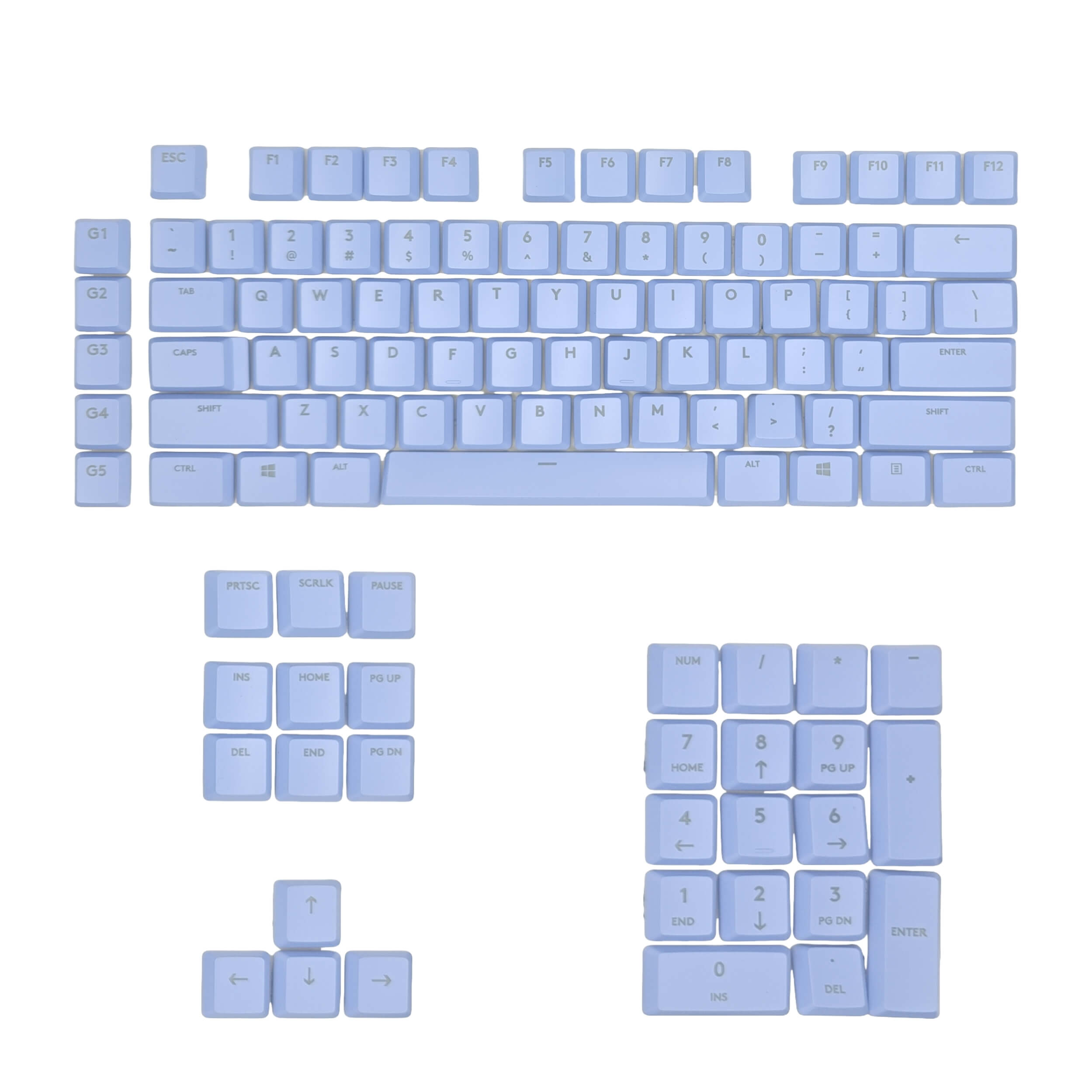 KeycapGuru Logitech G915 / G913 / G815 / G813 Low Profile Mechanical Keyboards Replacement Keycap Set, Full Size, Purple