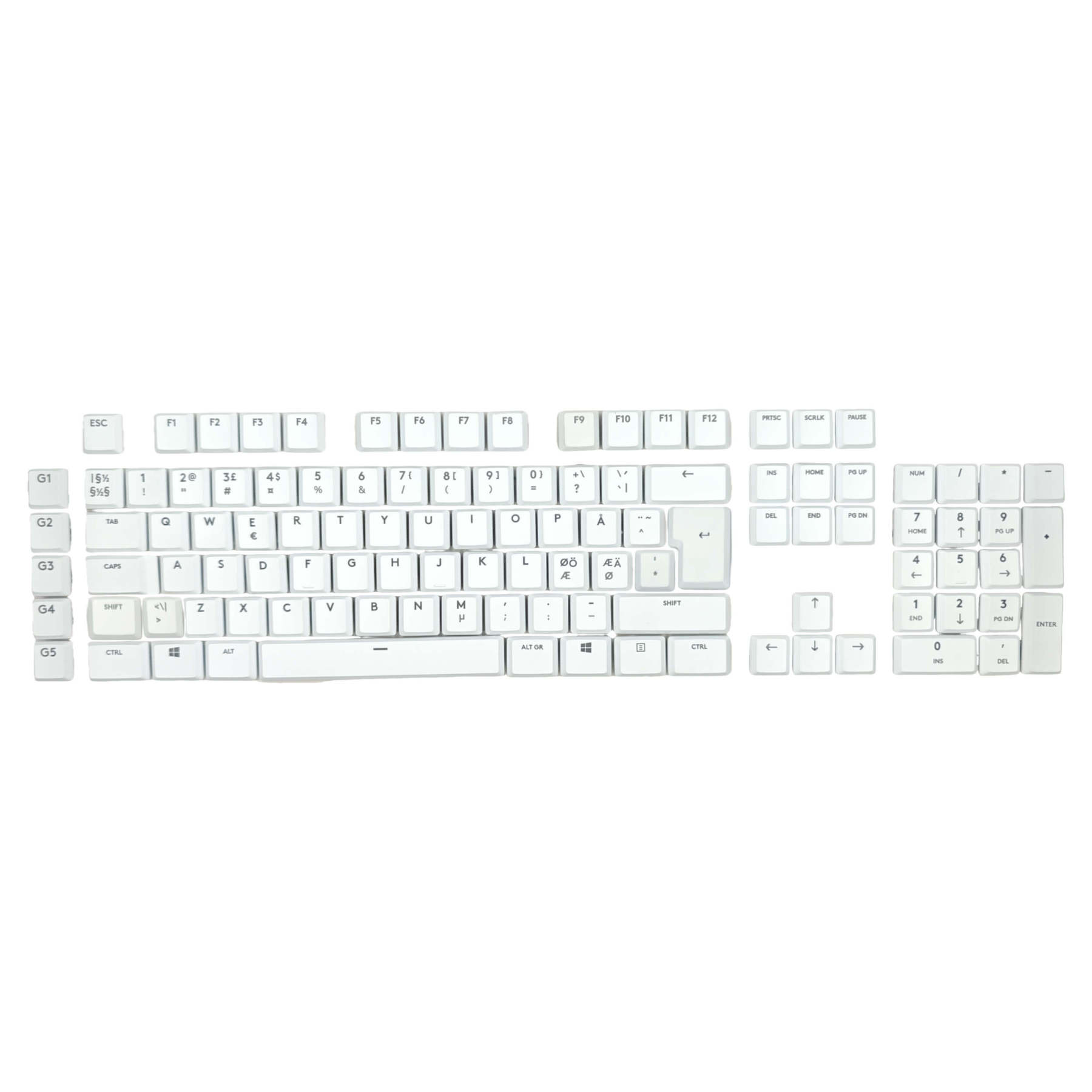 Logitech G915 Keycaps Replacement Keycap Set, ANSI, English (US), Full Size
