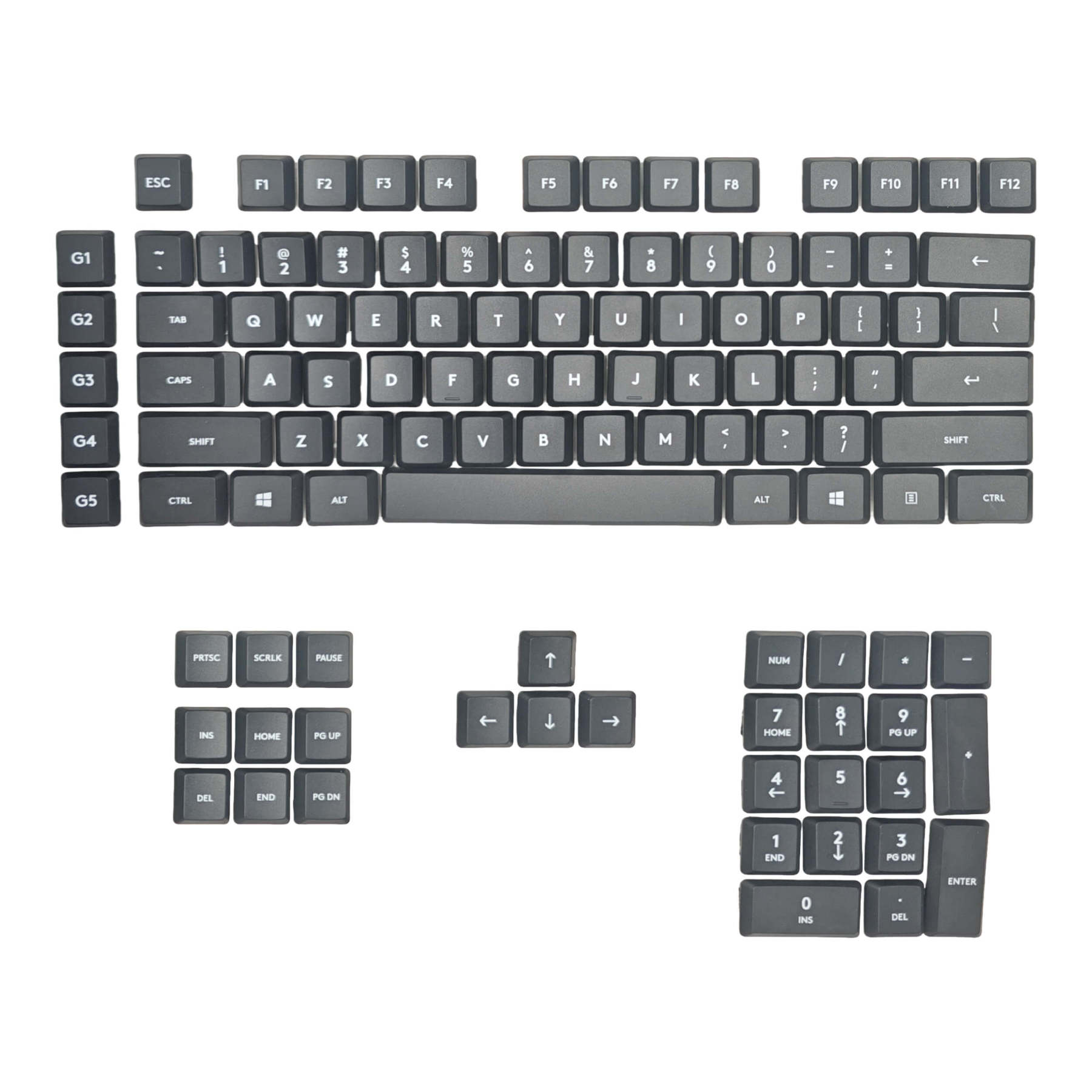 Logitech G915 Keycaps Replacement Keycap Set, ANSI, English (US), Full Size