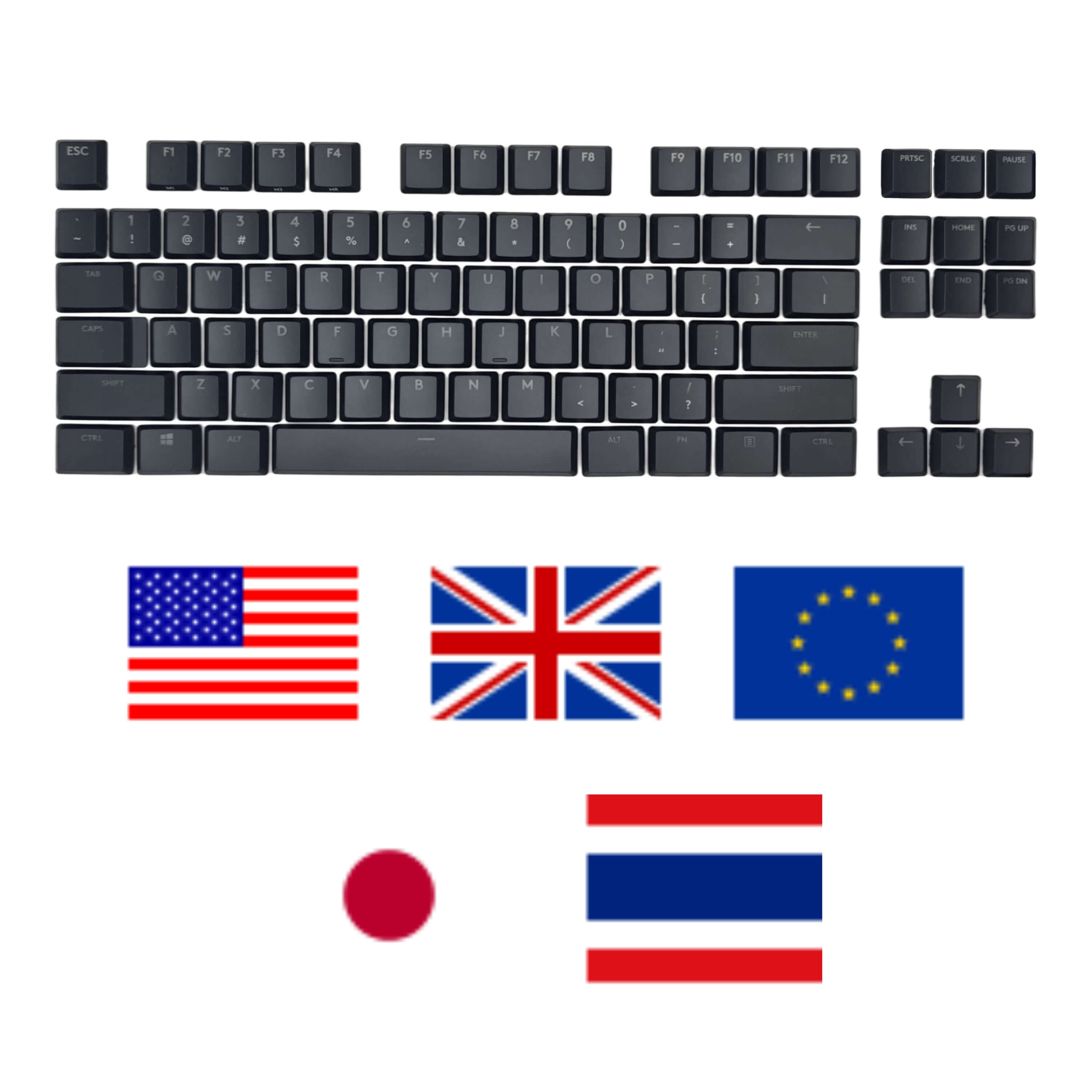 Logitech G915 TKL / G913 TKL Keycaps Replacement Keycap Set - ABS / PBT / PC, ANSI / ISO