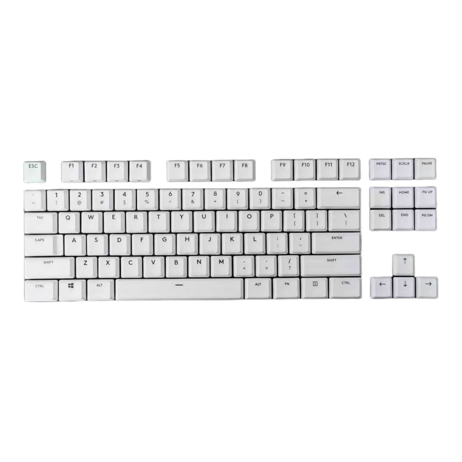 KeycapGuru Logitech G915 TKL / G913 TKL Low Profile Mechanical Keyboards Replacement Keycap Set, 87 Keys, White