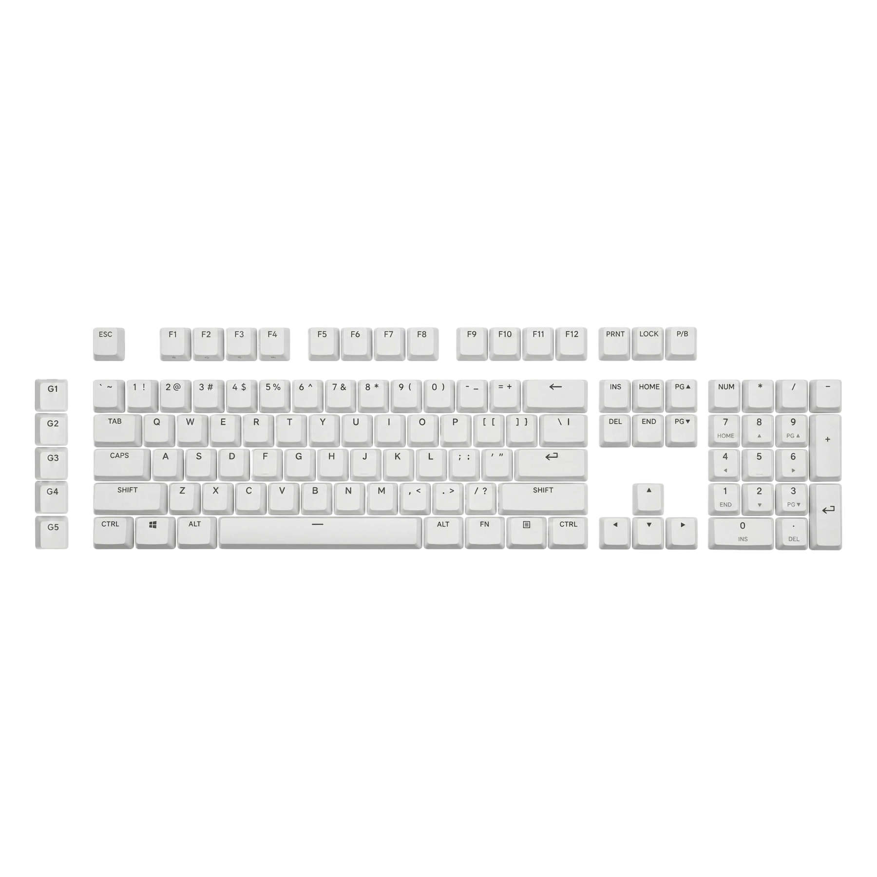 For Logitech G915 X Keycaps Replacement Keycap Set, Full Size, English (US), PBT