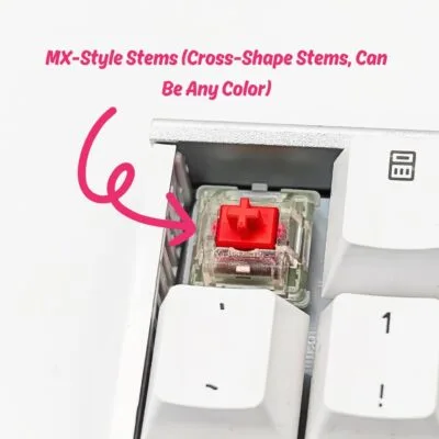 An example of a MX-style stem