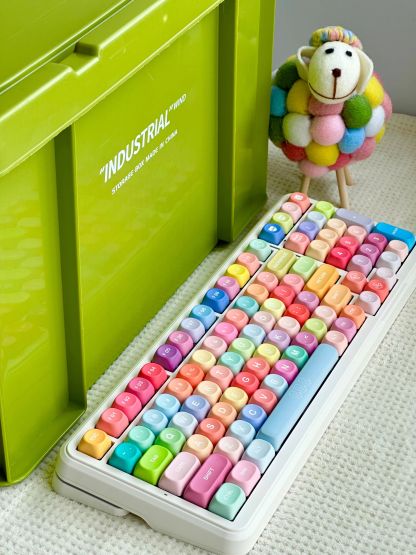 KeycapGuru Rainbow Candy MOA Keycap Set - PBT, 133 Keys