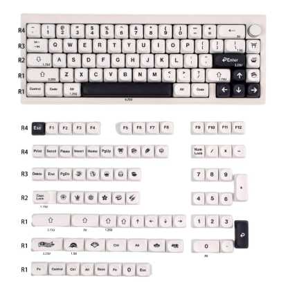 KeycapGuru Simplicity MOA Keycap Set - English, PBT, 144 Keys