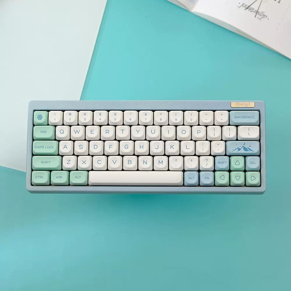 KeycapGuru Snow Mountain MOA Keycap Set - PBT, 138 Keys