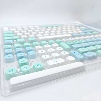 KeycapGuru Snow Mountain MOA Keycap Set - PBT, 138 Keys