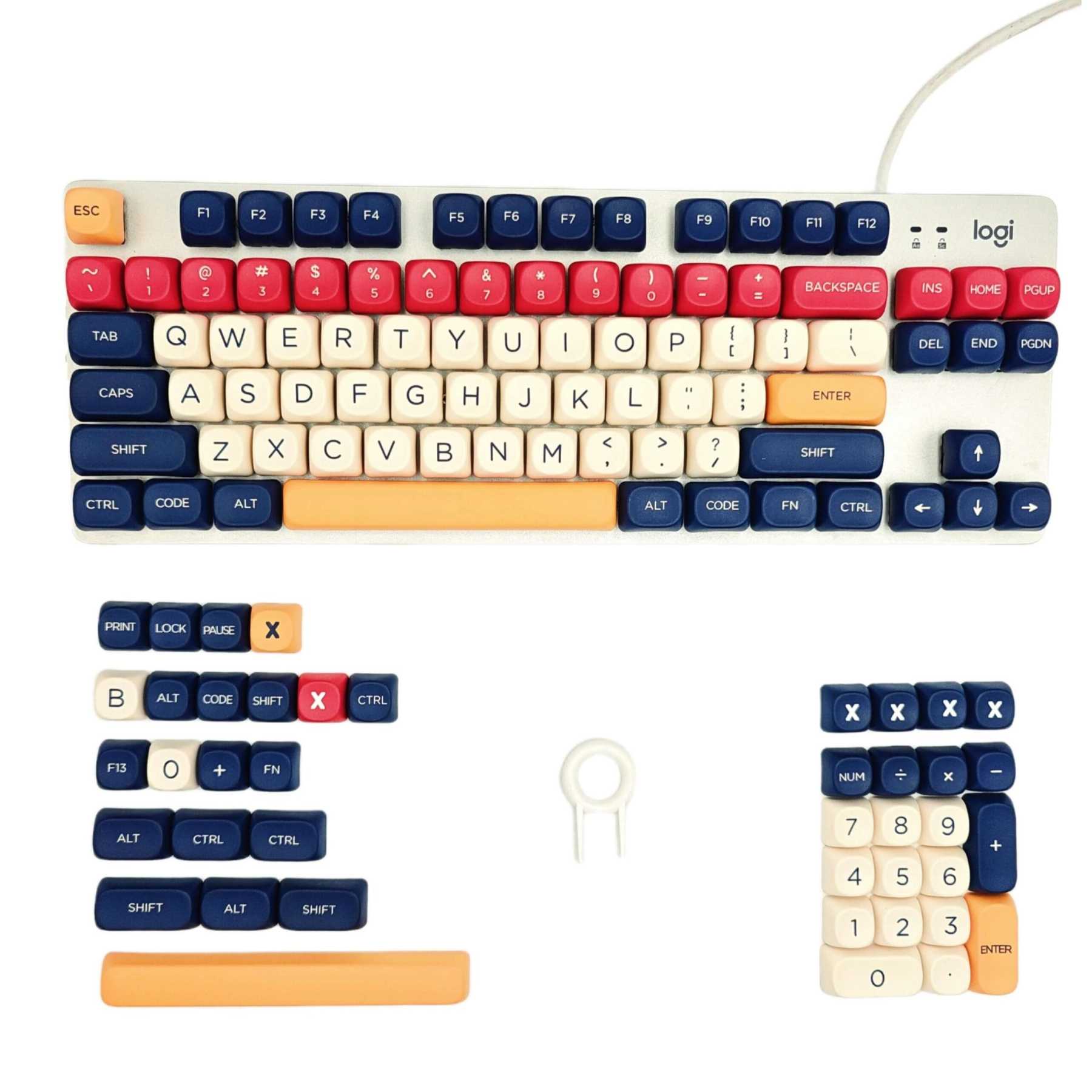 KeycapGuru Summer Carvinal MOA Keycap Set - PBT, 126 Keys