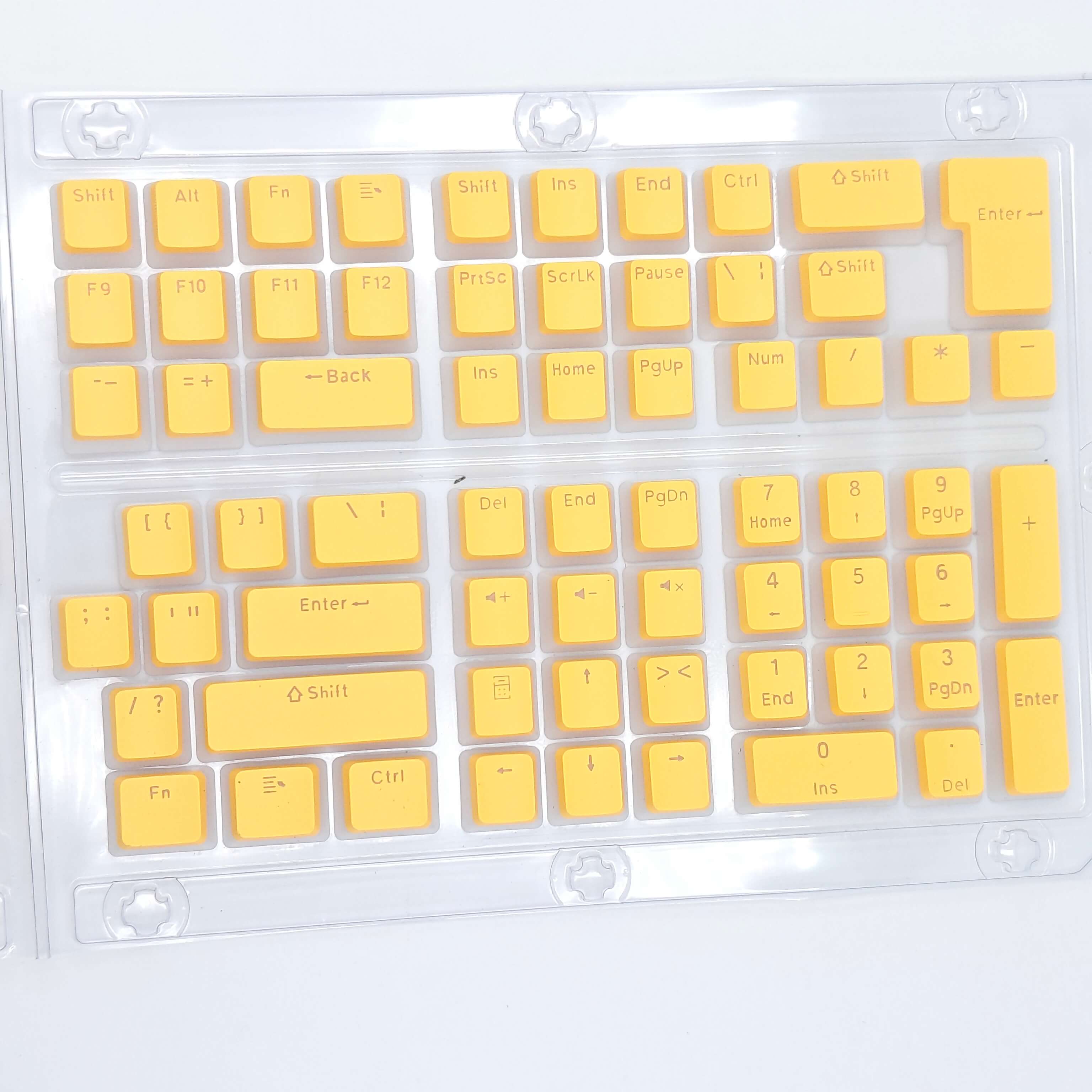 KeycapGuru OEM Pudding Keycap Set - PBT+PC, 129 Keys