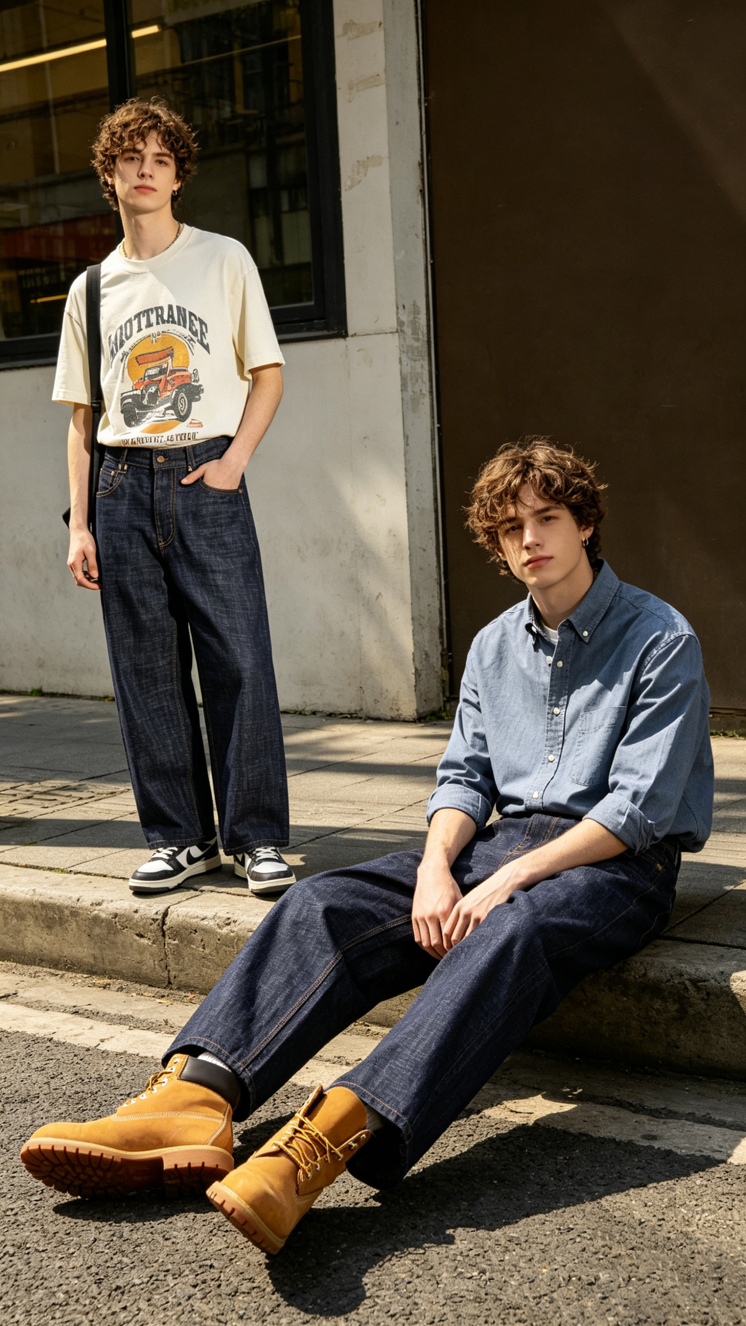 Selvedge Denim Jeans Textured Blue