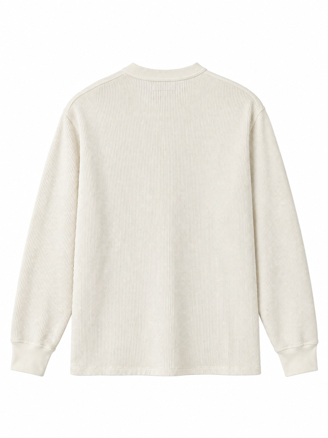 Long-Sleeve Waffle Henley