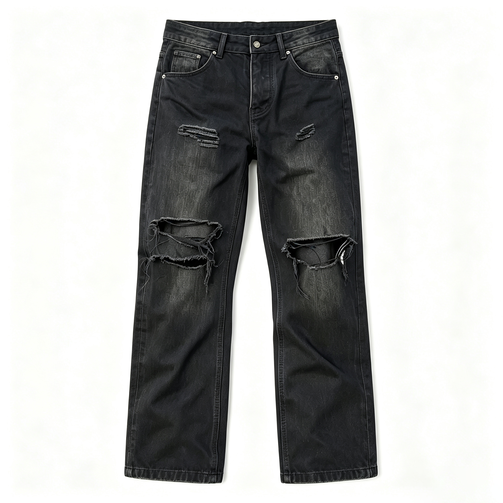 Vintage Distressed Flare Jeans