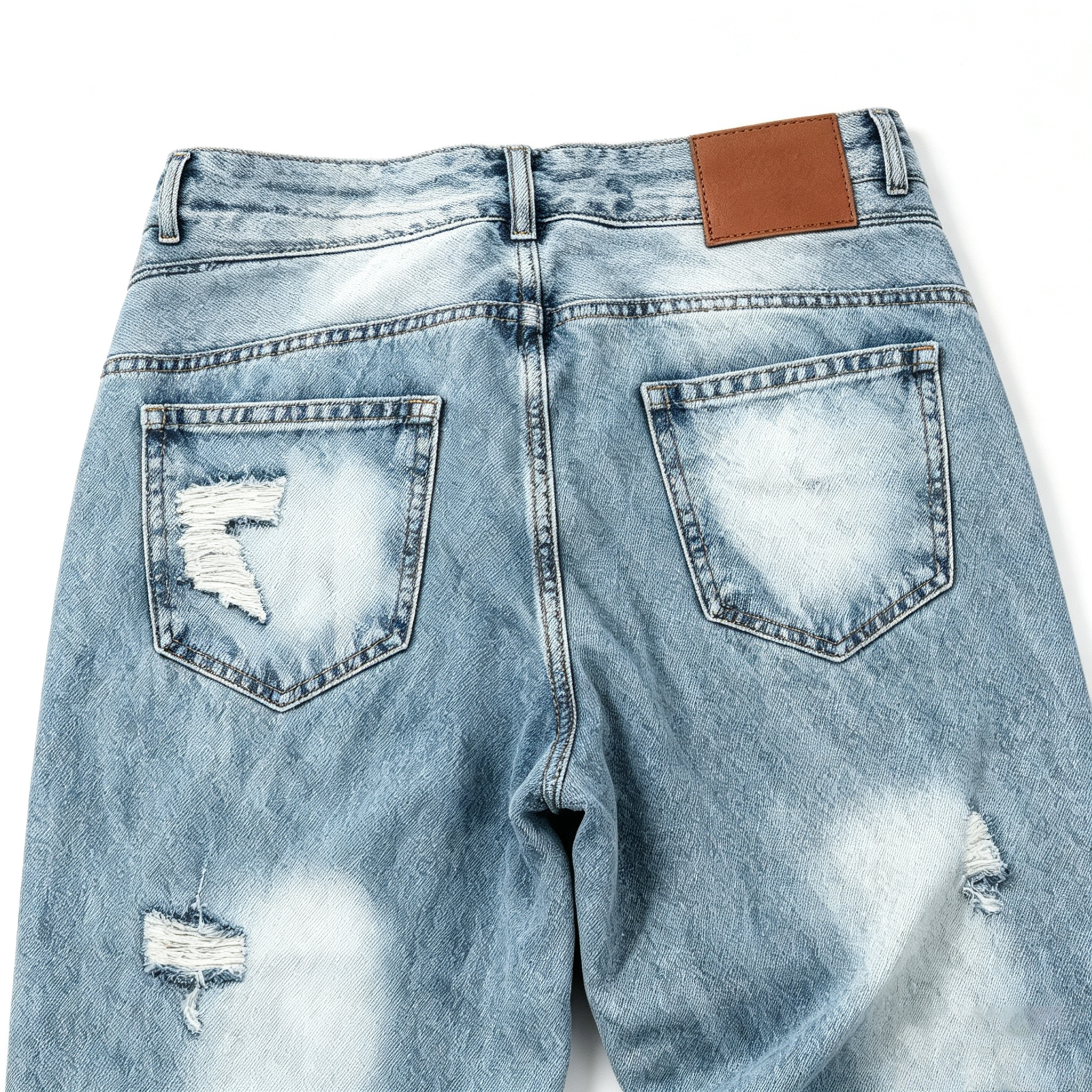 Distressed Washed Jeans