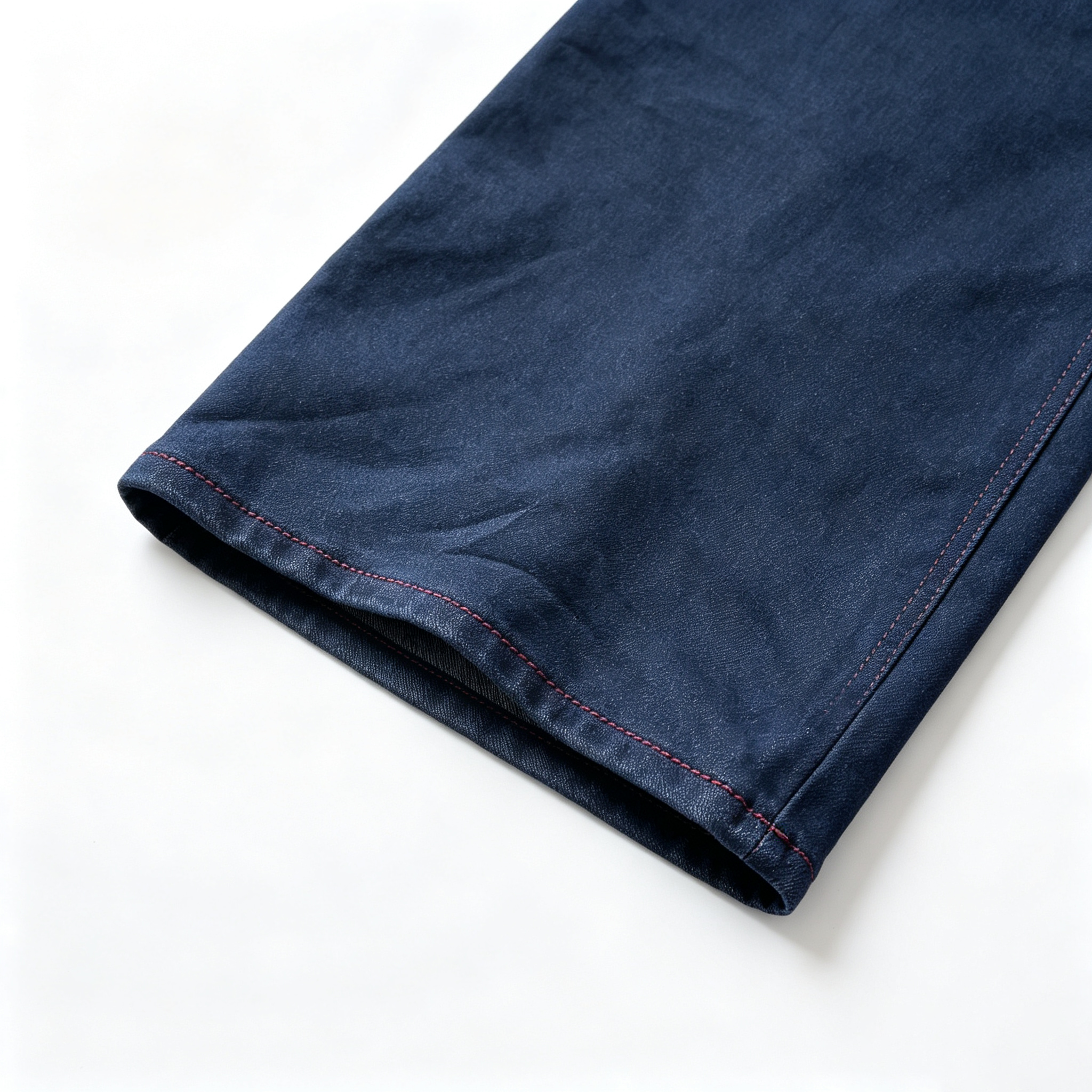 12 Pockets Multi‑Utility Bootcut Jeans, Raw Indigo Denim Pants with Red Contrast Stitching Rivet Decor