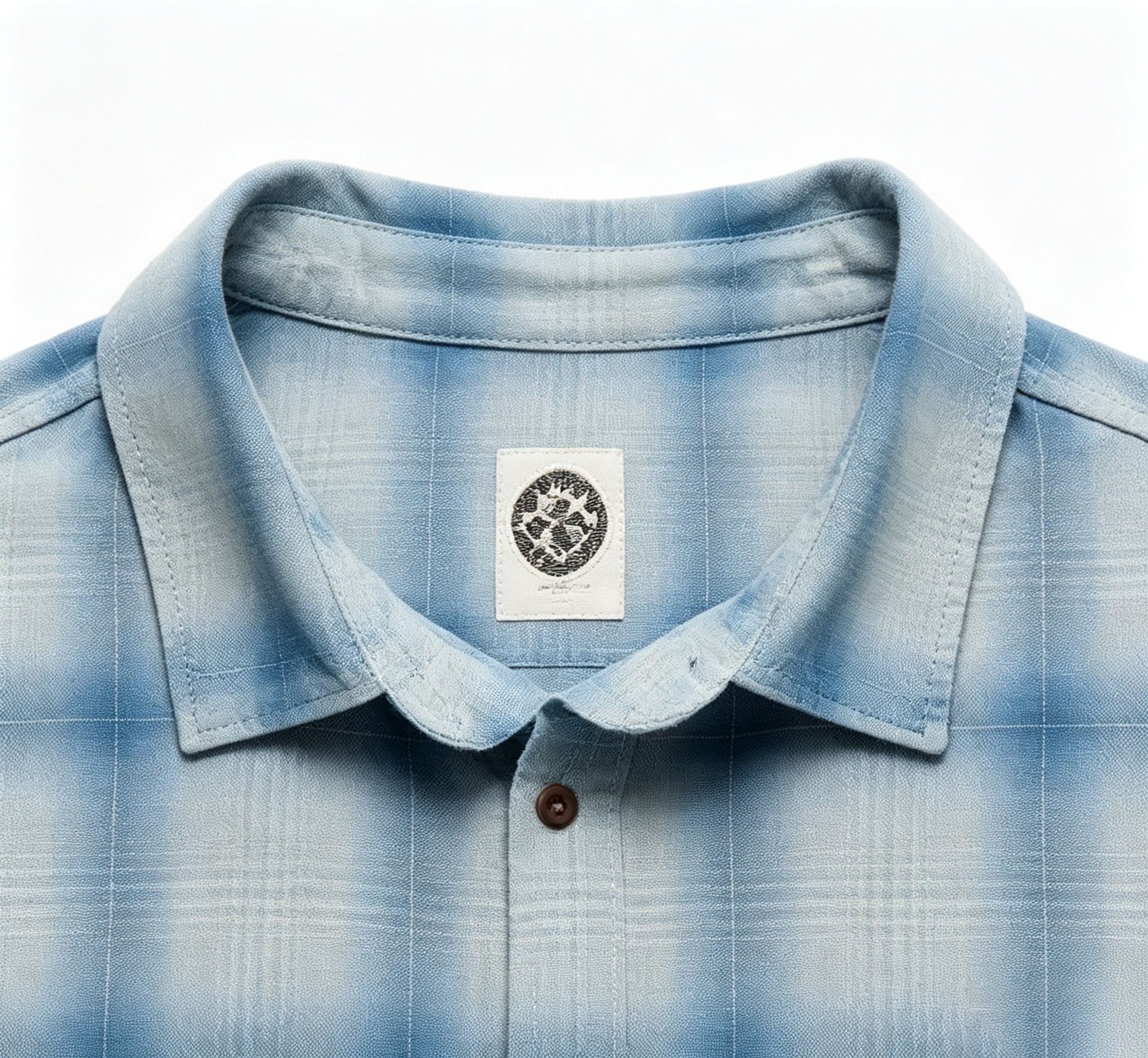 Flannel Blue White Plaid Shirt