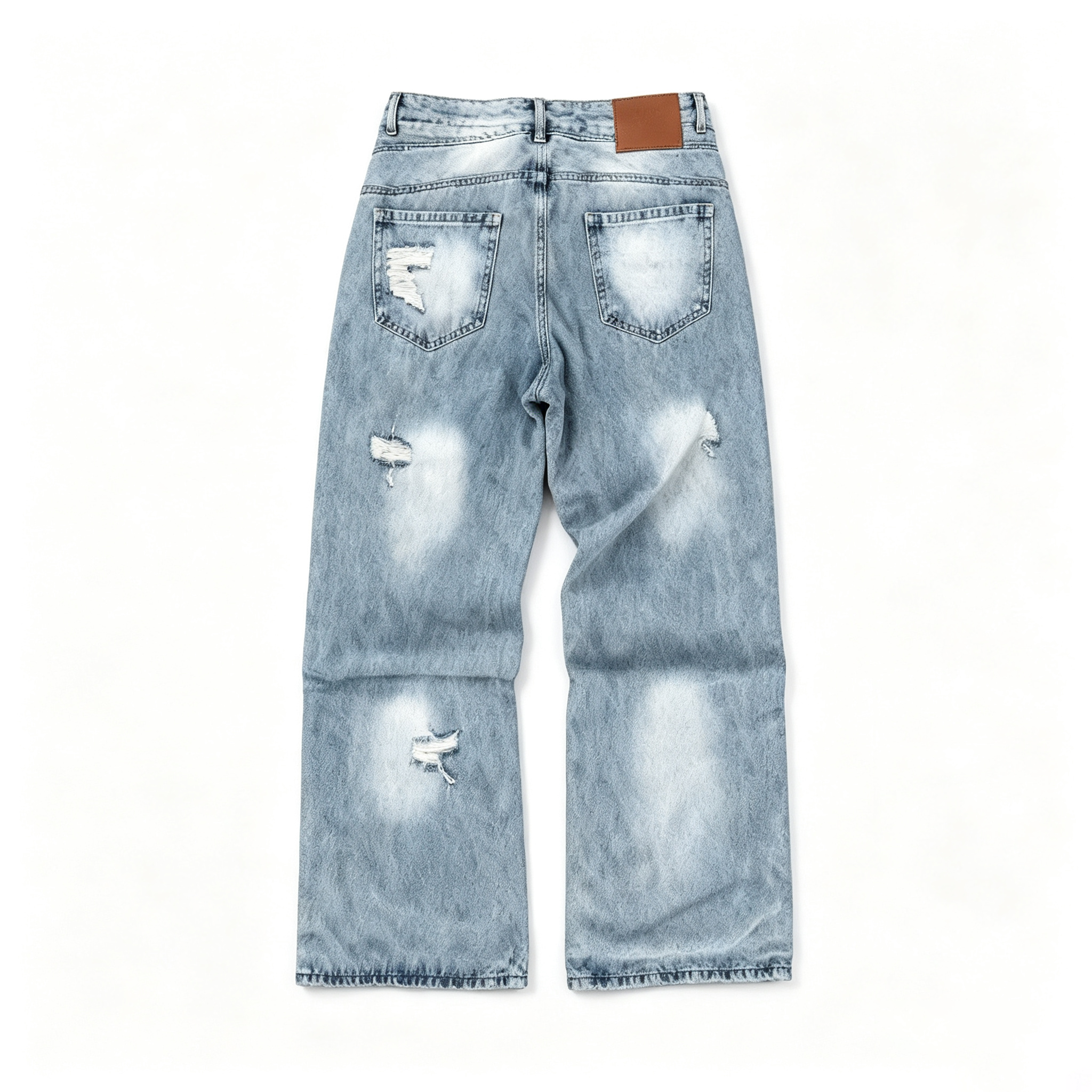 Distressed Washed Jeans
