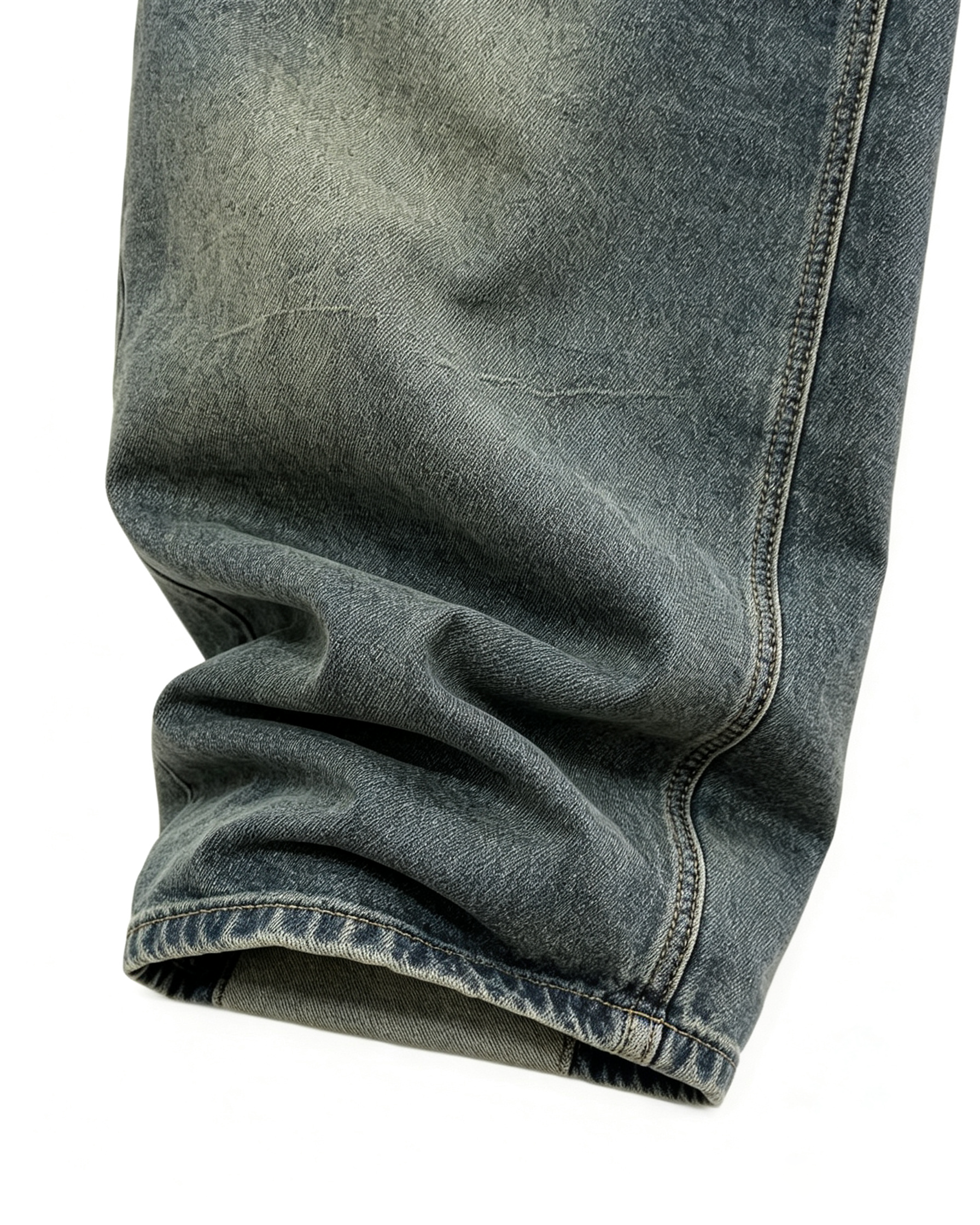 Men Vintage Baggy Wide‑Leg Letter Print Jeans