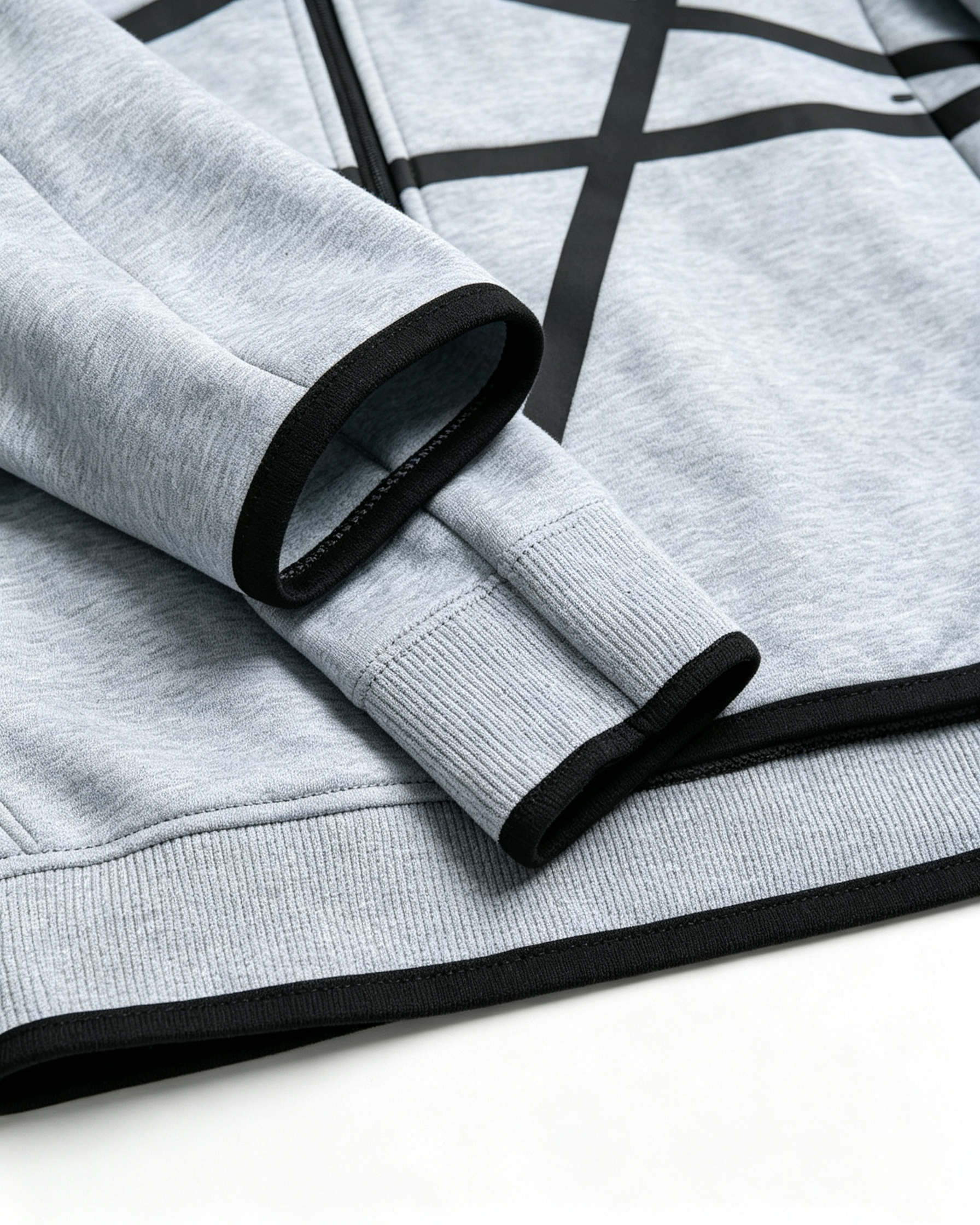 Geometric Star Zip‑Up Hoodie