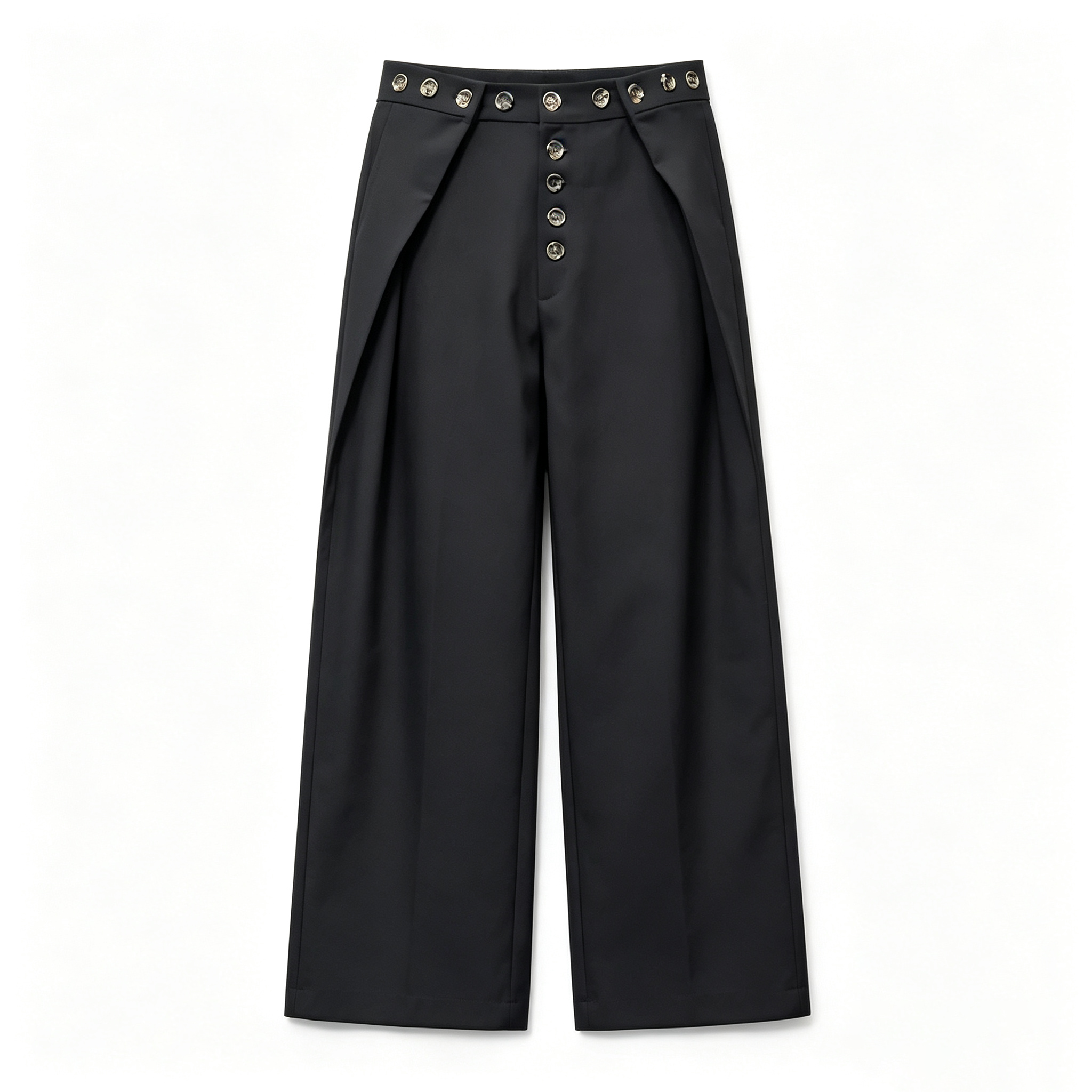 Adjustable Button Suit Pants