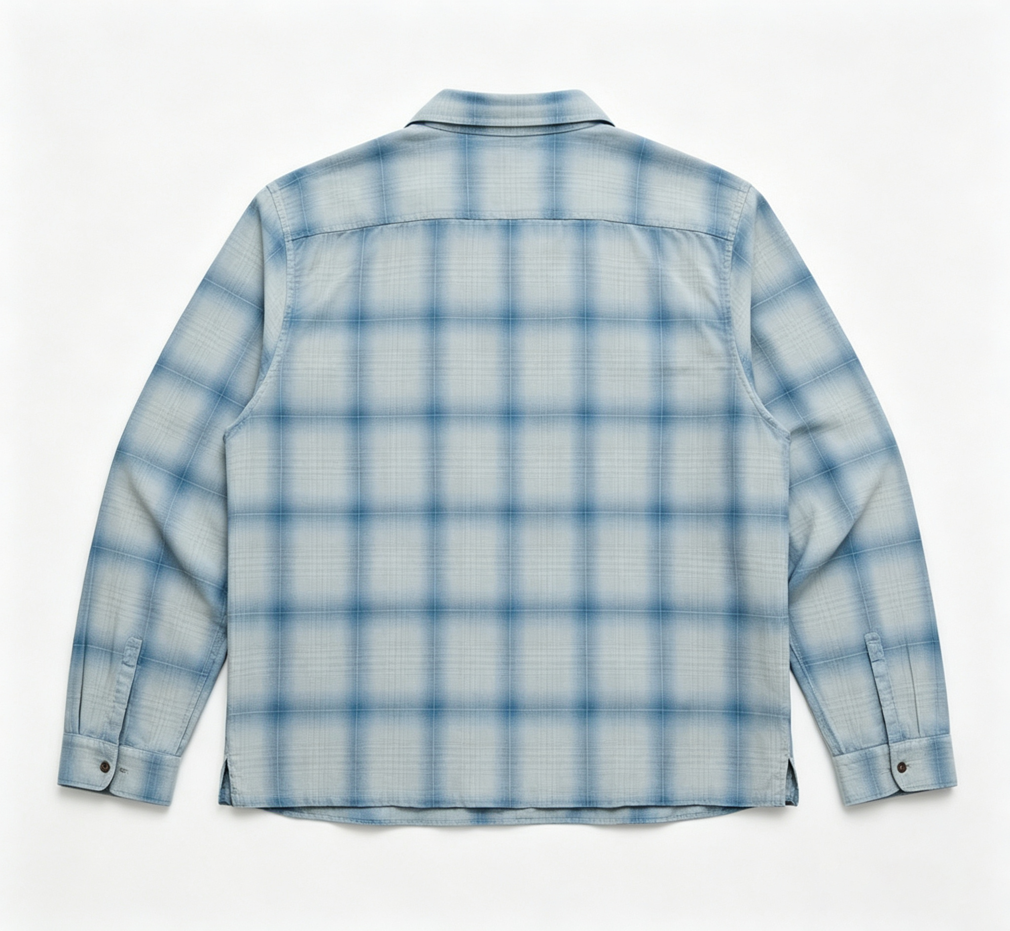 Flannel Blue White Plaid Shirt
