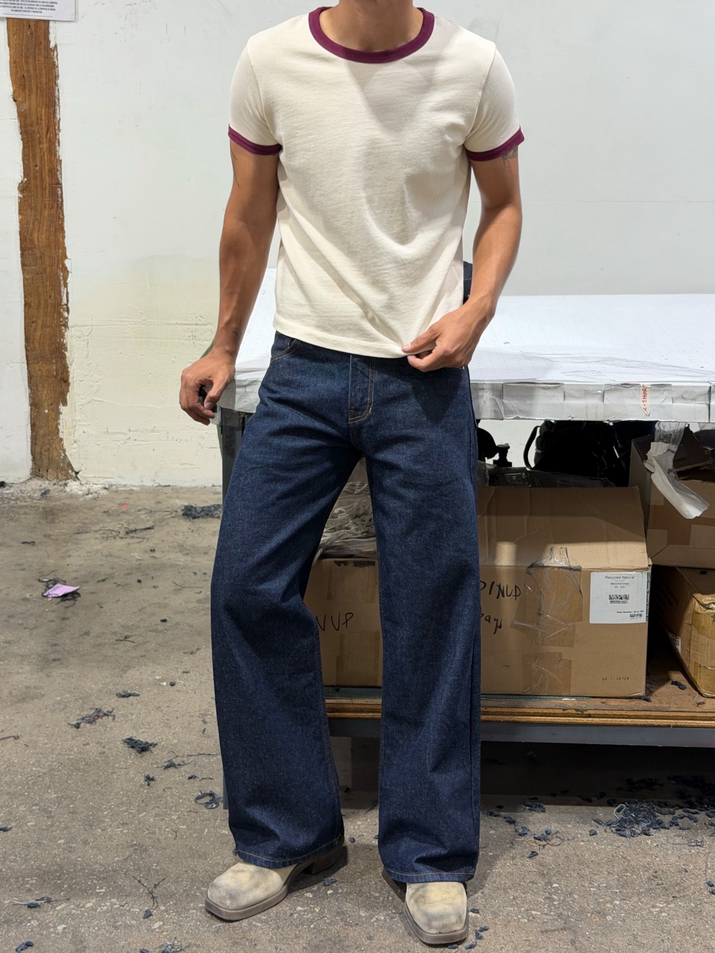 TOKYO RAW STRAIGHT-WIDE JEANS