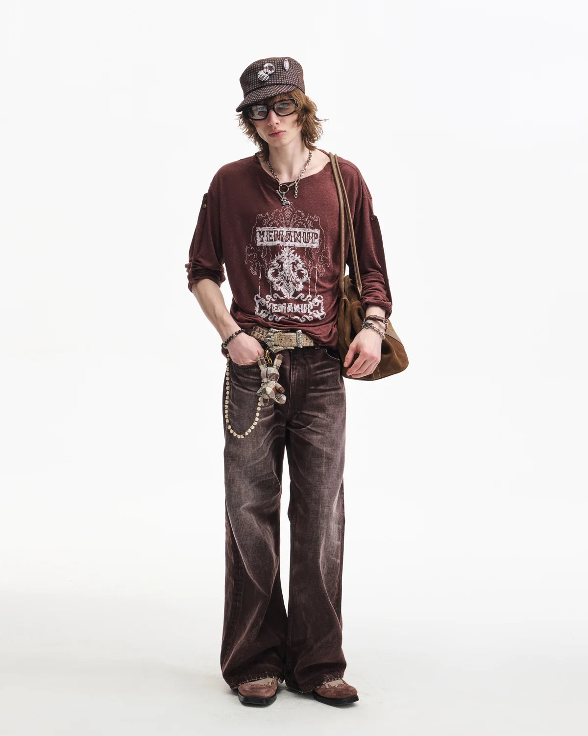 Unisex High Quality Vintage Acid Wash Flare Jeans